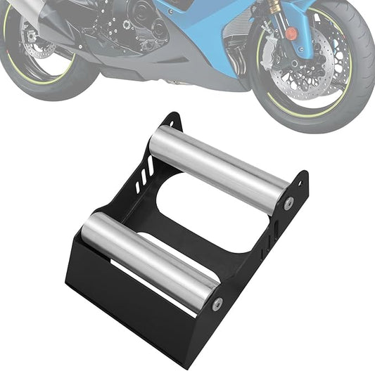 Motorcycle Wheel Cleaning Stand Universal Wheel Roller Stand for Tire Cleaning & Chain Lubrication Heavy Duty Paddock Stand for Street Bike (Motorcycle < 700 LB & Tire Width <260 mm) Black-StrideForce Fitness