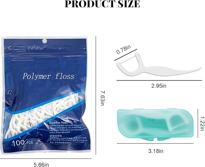 320pcs Dental Floss Picks Superfine Floss Stick No Break & No Shred Floss Oral Care Flat Wire Long Lasting Mint Eco-Friendly Toothpicks for Teeth Cleaning