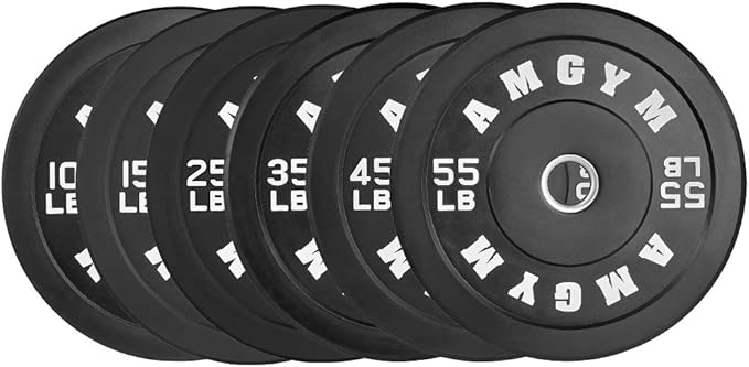 2 Inch Bumper Plates，10-500lbs，Barbell Rubber Olympic Weight Plates Set for Home Gym, Strength Training & Weight Lifting, Multiple Options Colors-StrideForce Fitness