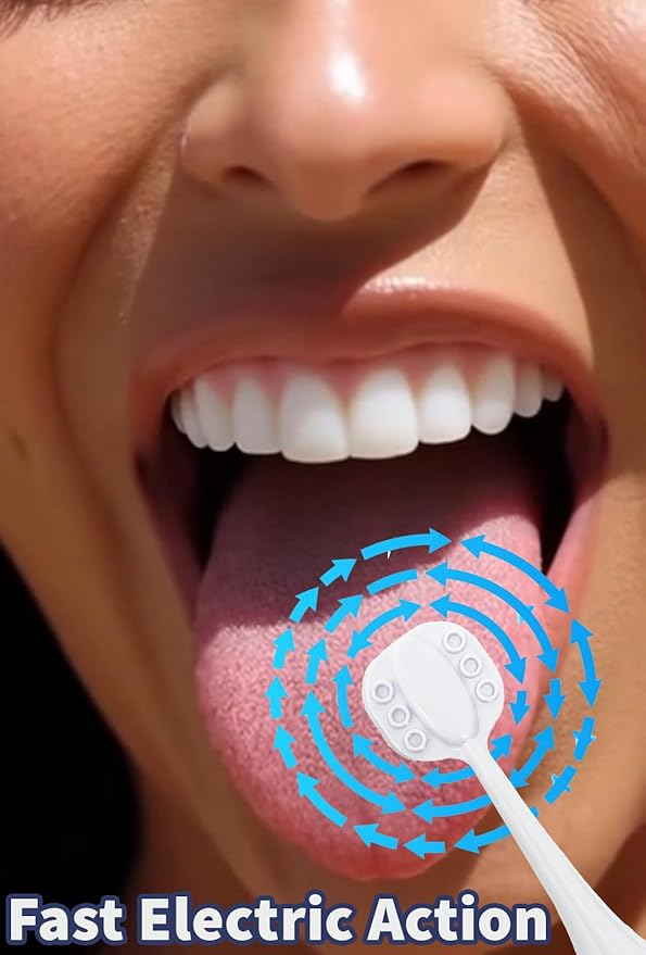 Tongue Cleaner Scraper Replacement Toothbrush Replacement Heads Compatible with Philips Sonicare Replacement Heads, Electric Brush Head for 4100 5100 6100 9023 for Oral Health 1 Pack