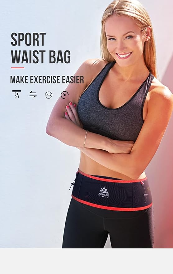 AONIJIE Lovtour Running Belt Waist Pack, Flip Waist Belt,with 250ml Soft Water Bottle Free and Lightweight for Marathon Climbing Jogging Cycling Workout Fitness Mobile Phone Holder-StrideForce Fitness