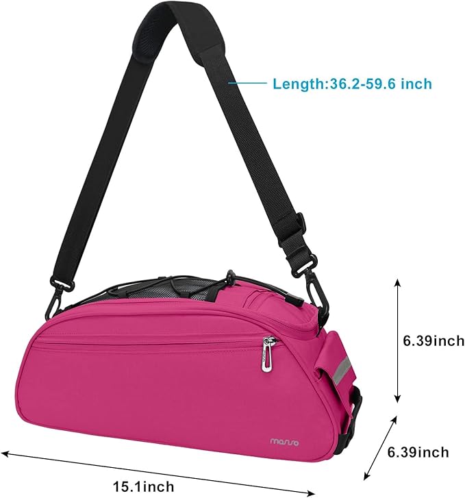 MOSISO Bike Rack Bag, Waterproof Bicycle Trunk Pannier Rear Seat Pouch Cycling Bike Carrier Backseat Storage Luggage Saddle Shoulder Bag-StrideForce Fitness