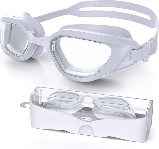 Swim Goggles, Unisex Adult Swimming Goggles Anti Fog Anti UV No Leakage Wide View for Men Women Youth-StrideForce Fitness
