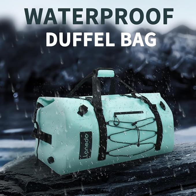80L Dry Bag Large Waterproof Bag Roll-Top Heavy Duty Fishing Duffel Bag with Durable Straps & Handles for Kayaking Paddle boarding Boating Rafting Fishing-StrideForce Fitness