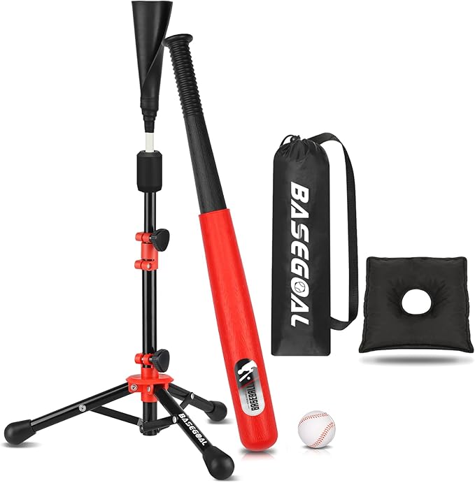 Baseball Tee for Kids,Youth Stand Set,Teeball Set,Youth Baseball,Softball Batting Tee Set,Easy Adjustable Height-StrideForce Fitness