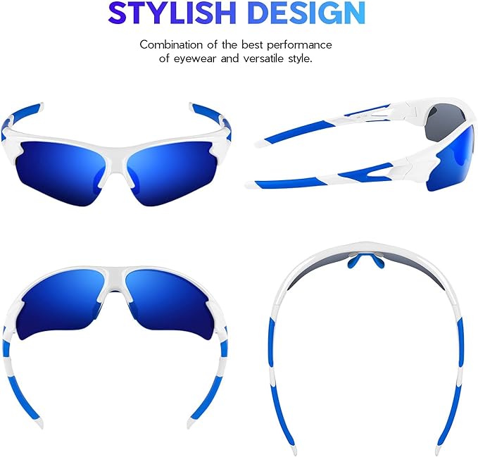 BEACOOL Polarized Sports Sunglasses for Men Women Youth Baseball Fishing Cycling Running Golf Motorcycle Tac Glasses UV400-StrideForce Fitness