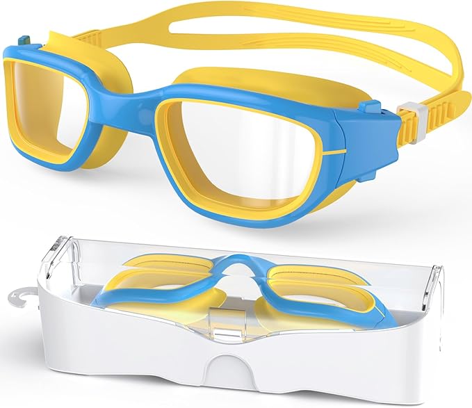 Kids Swim Goggles,Swimming Goggles for Kids 6-14, Anti-Fog UV Protection Pool Glasses for Boys Girls-StrideForce Fitness