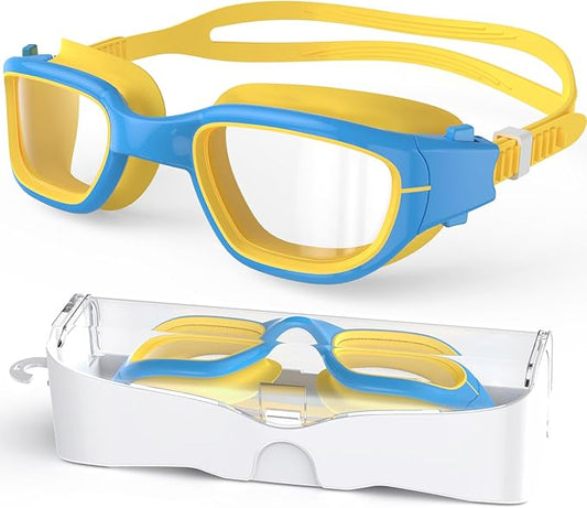 Kids Swim Goggles,Swimming Goggles for Kids 6-14, Anti-Fog UV Protection Pool Glasses for Boys Girls-StrideForce Fitness