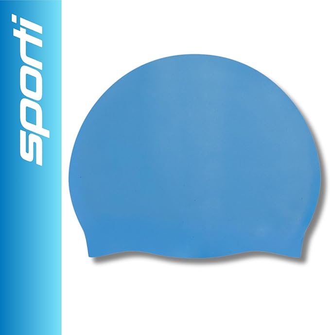 Sporti Silicone Swim Cap for Kids, Unisex Youth Swimming Cap, Protection Bathing Caps for Your Children, Aged 2-10-StrideForce Fitness