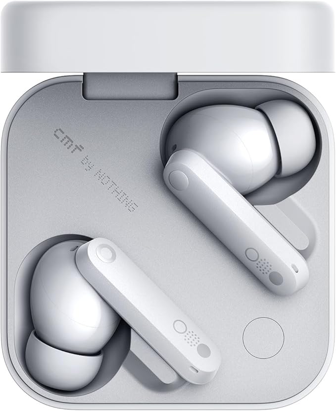 CMF Buds Pro 2 Wireless Earbuds, Hi-Res Audio with LDAC, 50 dB Hybrid Noise Cancelling Earbuds, Ultra Bass Technology, Bluetooth 5.3, 43H Play Time with Charging Case, 6 HD Mics Headphones, Light Grey-StrideForce Fitness