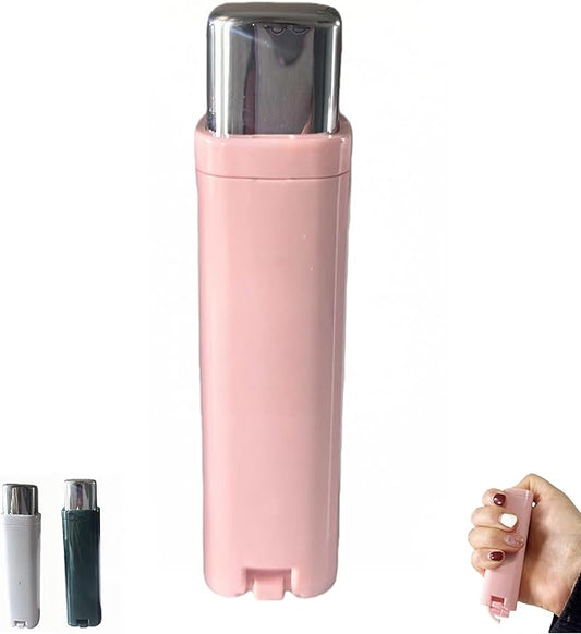 Portable Floss Dispenser, Upgrade Refillable Floss Pick Dispenser with 100 Picks, Automatic Dental Floss Pick Case, Refillable Floss Pick Box for Teeth Cleaning and Oral Care, Travel (Pink)