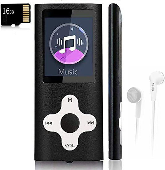Mp3 Player,Music Player with a 16 GB Memory Card Portable Digital Music Player/Video/Voice Record/FM Radio/E-Book Reader/Photo Viewer/1.8 LCD (Black)-StrideForce Fitness