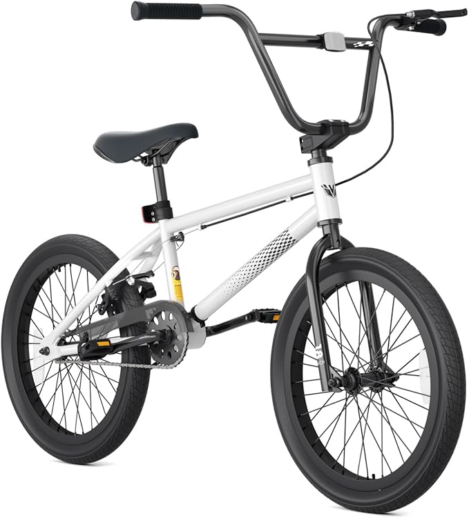 67i Boys BMX Bike 18/20 Inch Ages 8-12 Kids Bicycle with Front Rear U Brake Adjustable Seat Iron Fork 2.09" Wide Tires-StrideForce Fitness