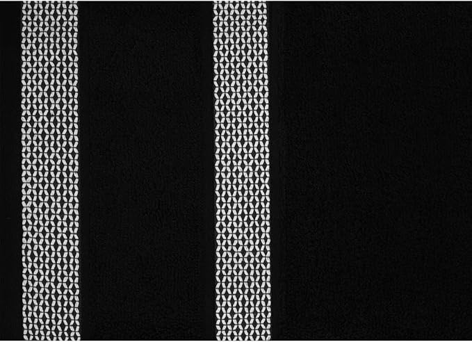 CASA COPENHAGEN Solitaire Towels, 4 Pieces Bath Towel Set- Black, 600 GSM Designed in Denmark Made of Soft Egyptian Cotton for Bathroom, Kitchen & Shower-StrideForce Fitness