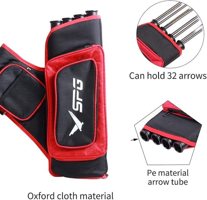 SOPOGER Archery Hip Quiver for Arrows - 3 or 4 Tube Bow Belt Quiver Waist Hanged for Youth Teens Adults Compound Bow Recurve Bow Target Shooting-StrideForce Fitness