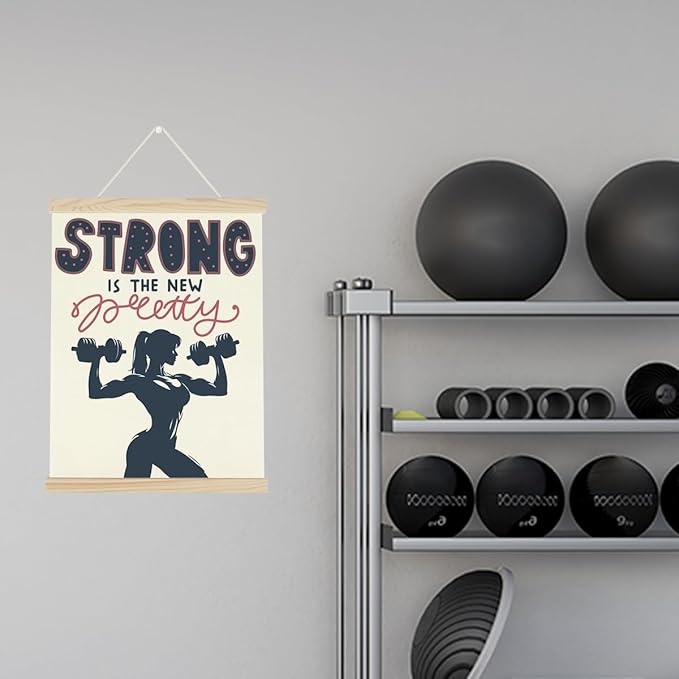Gym Motivational Posters College Dorm Posters Gifts for Girls Friends Strong is The New Pretty Gym Flag Wall Art Decor Sign for Home Gym Bedroom Office-StrideForce Fitness