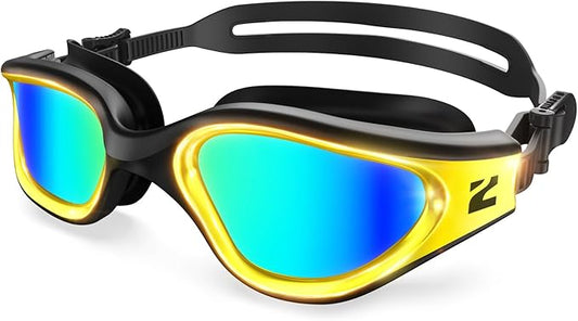 ZIONOR G1 Nava Super Anti-Fog Unisex Swim Goggles Mirror/Bright Smoke Lens-StrideForce Fitness