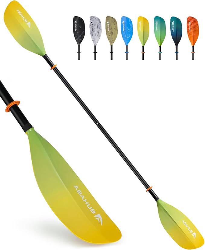 Abahub Adjustable Kayak Paddle 210-230 cm/ 230-250 cm Floating Kayaking Oars Boating Oars Canoeing Oars Black-StrideForce Fitness