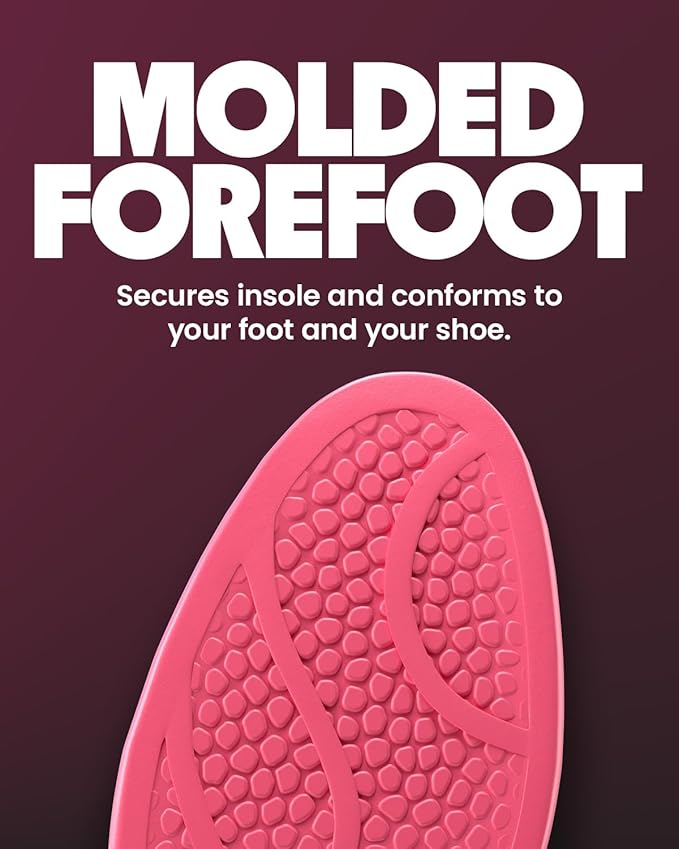 MOVE Baseline - All-Purpose Insoles - Sock Liner - Ultra Thin Shock Absorption - Maximum Freedom of Movement and Energy Return Cleats, Shoes, Running, Basketball, Baseball (M9-9.5/W10.5-11)-StrideForce Fitness