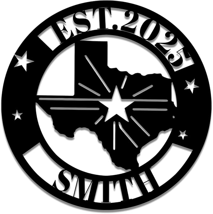 Personalized Texas Map Metal Name Sign | Custom Metal Signs | Decoration Yard Sign | Indoor Decor Gift for Women, Men, Wife, Parents, Couple-StrideForce Fitness