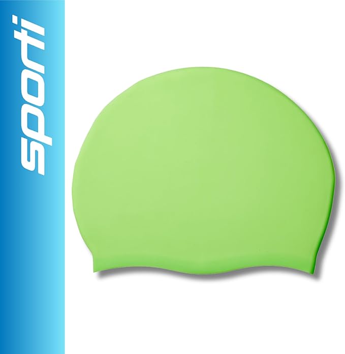 Sporti Silicone Swim Cap for Kids, Unisex Youth Swimming Cap, Protection Bathing Caps for Your Children, Aged 2-10-StrideForce Fitness