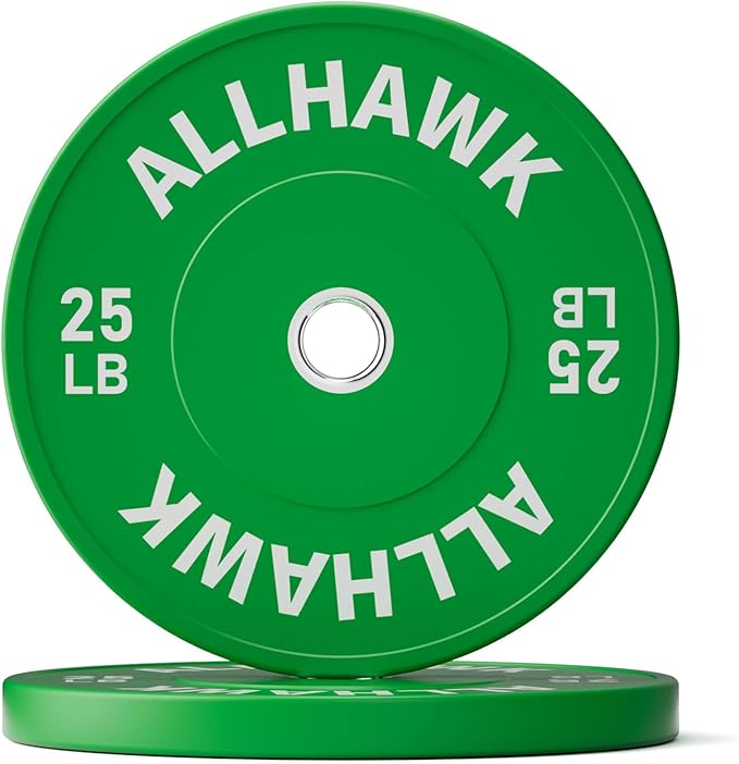 Colorful Olympic Bumper Plates, 2-inch Stainless Steel Insert, Virgin Rubber Weight Plate Set for Barbell Weight Lifting and Strength Training Home Gym-StrideForce Fitness