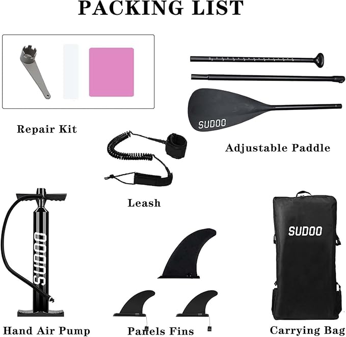 Inflatable Stand Up Paddle Board 10‘x30‘‘- Ultra-Light SUP with Backpack, Pump, Paddle, Coil Leash, 3 Fins, Repair Kit, Stable Design, Non-Slip EVA Deck for Adults & Youth-StrideForce Fitness