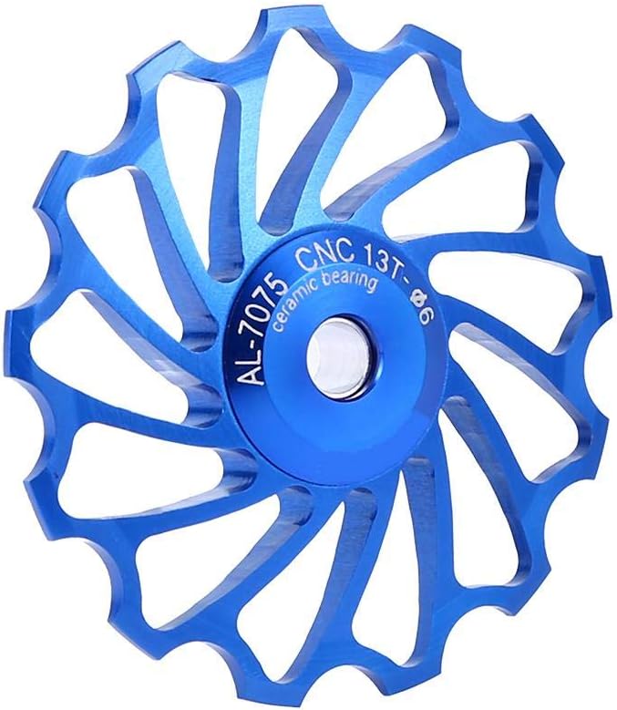 Alomejor 2pcs Rear Derailleur Pulley Wheel Ceramic Rear Derailleur Roller for Mountain Road Bike(13T Blue)-StrideForce Fitness