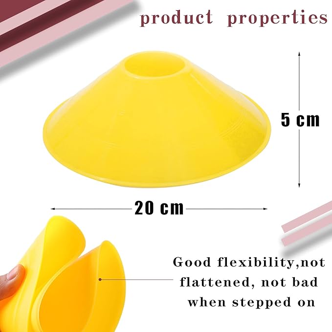 60/30 Pack Soccer Training Cones - Agility Cones with Carry Bag, Sturdy Disc Cones for Sports Training, Soccer, Football, Basketball, Indoor Outdoor Sports, Festive Events, Field Cone Markers-StrideForce Fitness