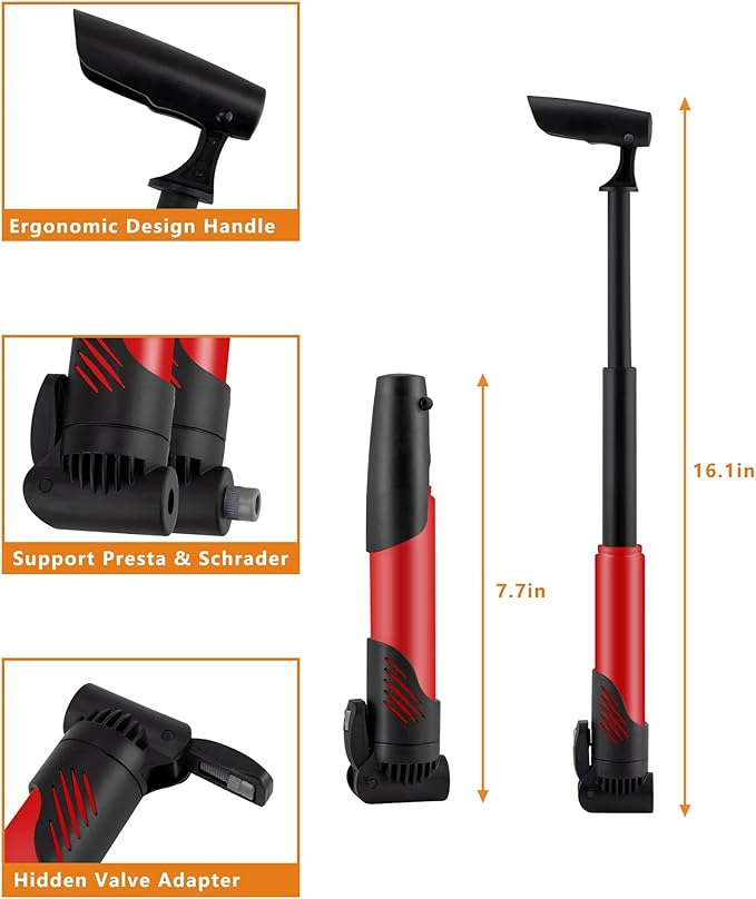 Bicycle Tire Patch Repair Kit, Bike Chain Repair Wrench, Essential Mini Pump, Portable Adult Bicycle Toolkit Accessories,Tool Kit for Camping Travel, Best Gifts for Men and Women-StrideForce Fitness