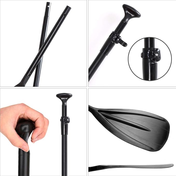 SUP Paddle - 3-Piece Adjustable Aluminium SUP Paddle with Glass Fiber Blade for Surfing, Floating, Water Sports-StrideForce Fitness