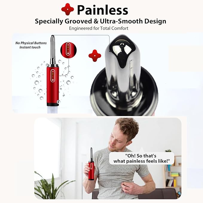 Upgrade Enema Anal Douche , Waterproof Touch Control, Enemas-Douches for Men & Women Colon Cleanse, Shower Enema Bulb-Bottles Kit, Electric Rotating Nozzle, Pressure Spray, Two Douching Modes,red-StrideForce Fitness