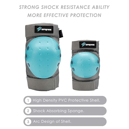 Kids Bike Helmet, Toddler Helmet for Youth Adult, Knee Pad Elbow Pad Wrist Guard Protective Gear Set for Skateboard, Bike, Skating, Cycling-StrideForce Fitness