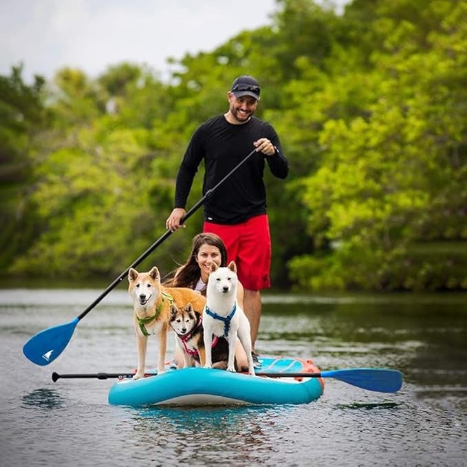 SUP Paddle - 3-Piece Adjustable Aluminium SUP Paddle with Glass Fiber Blade for Surfing, Floating, Water Sports-StrideForce Fitness