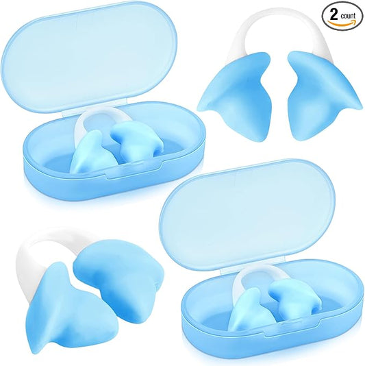 Soulchen 2 Pcs Swimming Nose Plugs Silicone Waterproof Painless Swim Nose Clip with Storage Box for Adults Kids Men Women Beginners-StrideForce Fitness