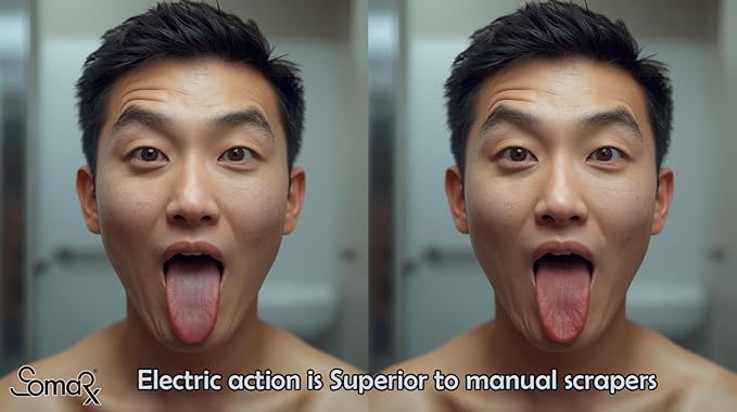 Tongue Cleaner Scraper Replacement Toothbrush Replacement Heads Compatible with Philips Sonicare Replacement Heads, Electric Brush Head for 4100 5100 6100 9023 for Oral Health 1 Pack