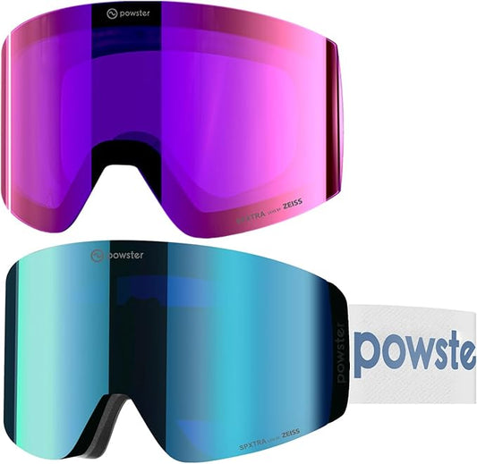 Ski Goggles Snow OTG Snowboard Goggles Magnetic Interchangeable Lens Frameless UV Protection Anti-fog mobile Skating-StrideForce Fitness