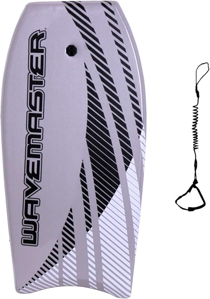 44 inch Body Board Ultimate Wavemaster Pro Bodyboard, Super EPS Core with Pro Quality Wrist Leash-StrideForce Fitness