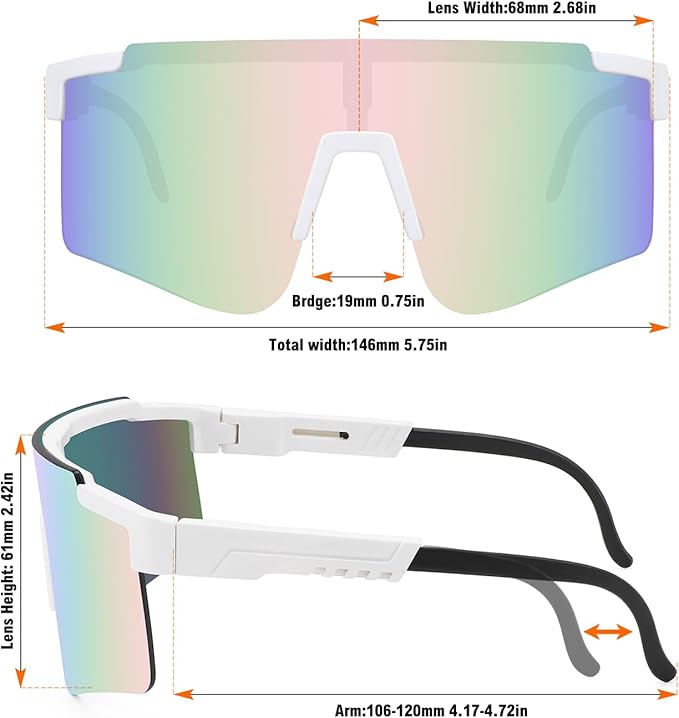 MALIDAK Sports Sunglasses for Mens Women Youth Baseball Sunglasses UV400 Protection Men Cycling Glasses-StrideForce Fitness