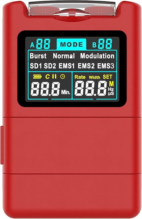 Digital TENS Unit with 8 Electrodes Pads, EMS TENS Unit Muscle Stimulator for Back Pain Relief, Upgraded Color LCD TENS Machine, Rechargeable Tens Massager for Neck Pain Relief, Sciatica Pain Relief-StrideForce Fitness