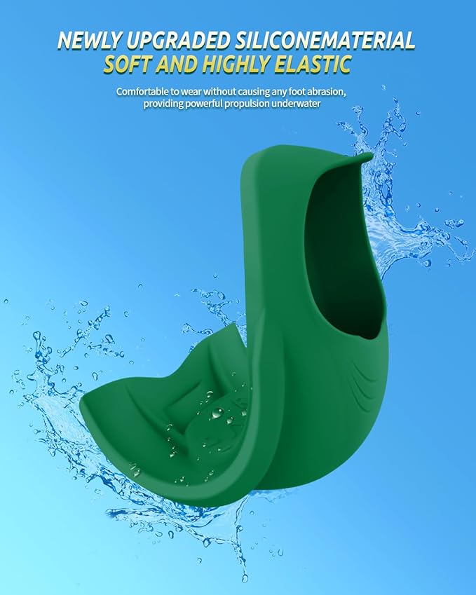 W WSTOO Streamlined Swimming Fins,Training Short Flippers,Silicone Swimming Flippers for Kids Adults Men and Women for Swimming Snorkeling and Diving-StrideForce Fitness