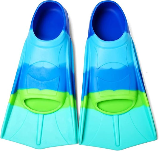 Kids Swim Fins,Short Kids Fins Youth Swimming Flippers for Lap Swimming Training for Children Girls Boys Beginners-StrideForce Fitness