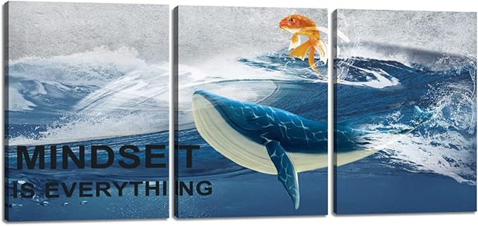 Inspirational Canvas Paintings 3 Panels Motivational Wall Art Inspirational Wall Art Entrepreneur Quotes Artwork Painting Picture for Framed Office Home Decoration Living Room Bedroom 36''W x 16''H-StrideForce Fitness