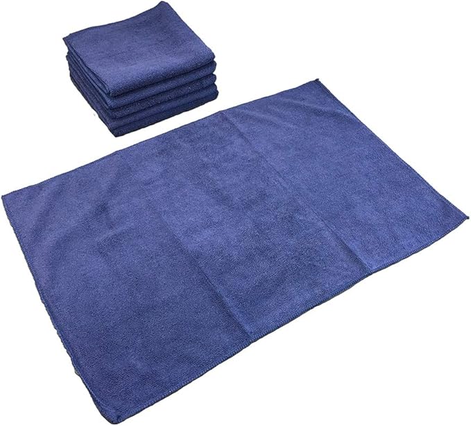 Arkwright Microfiber Gym Towel - Bulk Case of 180 - Super Soft, Quick Dry Workout Sweat Towels, 300 GSM Lightweight & Absorbent for Sports, Working Out, Yoga, and Spa, 16 x 27 in, Navy-StrideForce Fitness