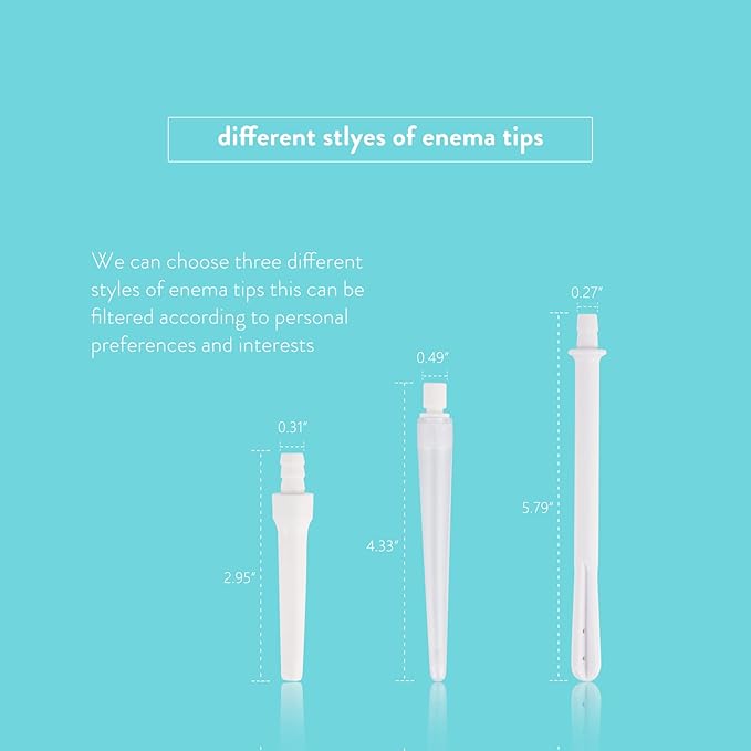 Silicone Enema Kit 2 L Enema Bag 6.3ft. Long Silicone Hose 3 Multi-Size Reusable Tips Controlled Water Flow for Colon Detox Cleanse Enemas-StrideForce Fitness