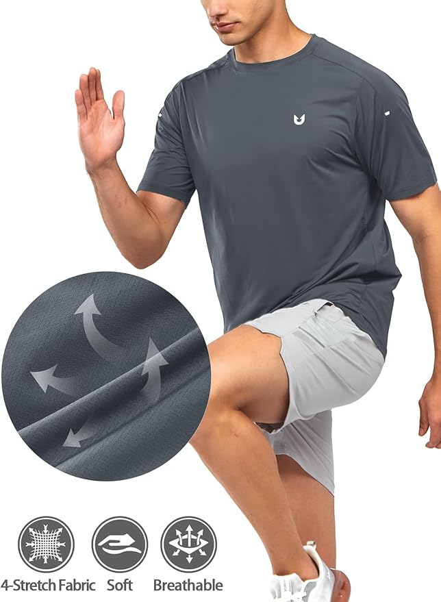 NORTHYARD Men's Athletic Running T-Shirts Quick Dry Workout Shirts Short-Sleeve Sports Gym Tee Tops Performance Activewear-StrideForce Fitness