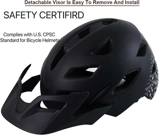 Kids Bike Helmet,Bavilk Kids Boys Girls Bike Helmets with LED Light Detachable Visor Children Youth Teen Multi-Sport for Skating Cycling Scooter Skateboard Adjustable & Lightweight 19.7"-22.4"-StrideForce Fitness