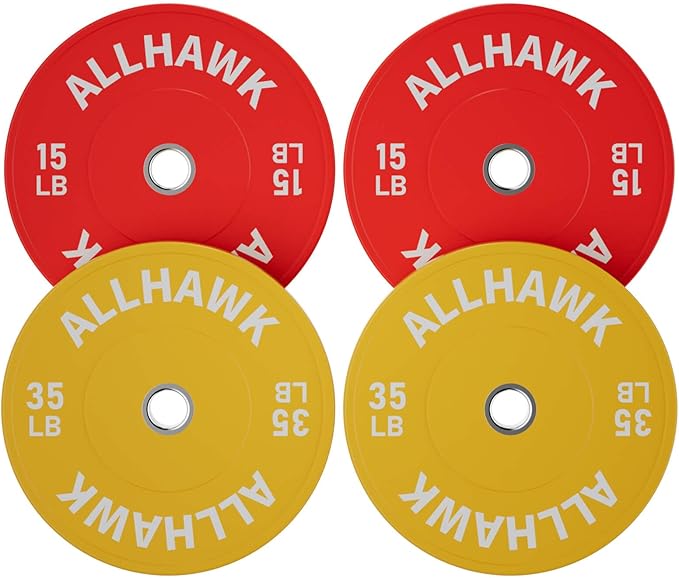 Colorful Olympic Bumper Plates, 2-inch Stainless Steel Insert, Virgin Rubber Weight Plate Set for Barbell Weight Lifting and Strength Training Home Gym-StrideForce Fitness
