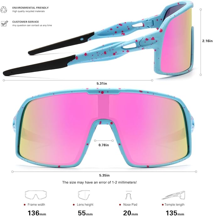 Polarized Sports Sunglasses for Men and Women Cycling Glasses UV Protection Goggles for Mountain Bike Running Fishing-StrideForce Fitness