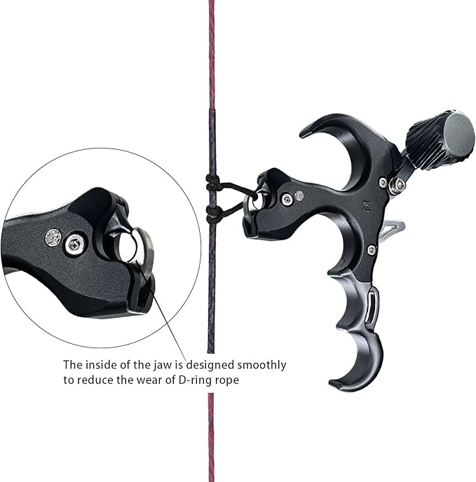Compound Bow Aid Releaser with Wrist Straps and Adjustment Tool,Archery Release Aids with 3 Thumb Release Adjustable,Aluminum Alloy Aids.for Left and Right Handers.-StrideForce Fitness